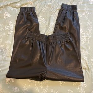 zara - leather joggers